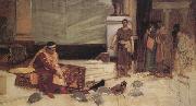 John William Waterhouse The Favourites of the Emperor Honorius oil painting on canvas